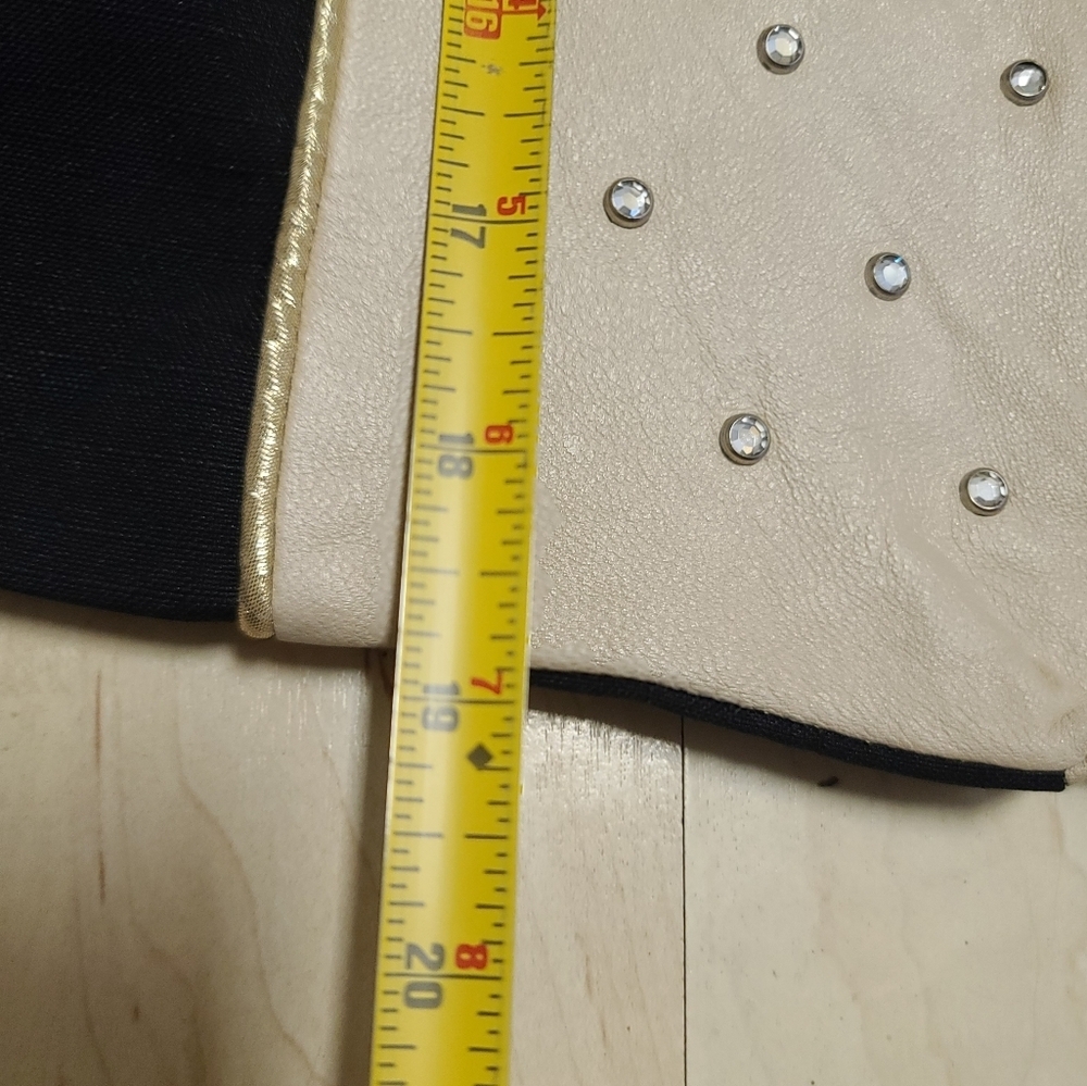 Vintage Hobby Horse cropped leather zebra print sequin and cream jacket XL - Picture 5 of 10